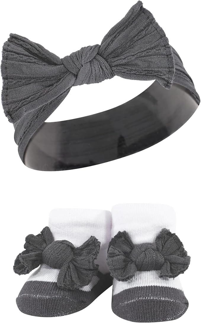 Hudson Baby Girl's Headband and Socks Giftset