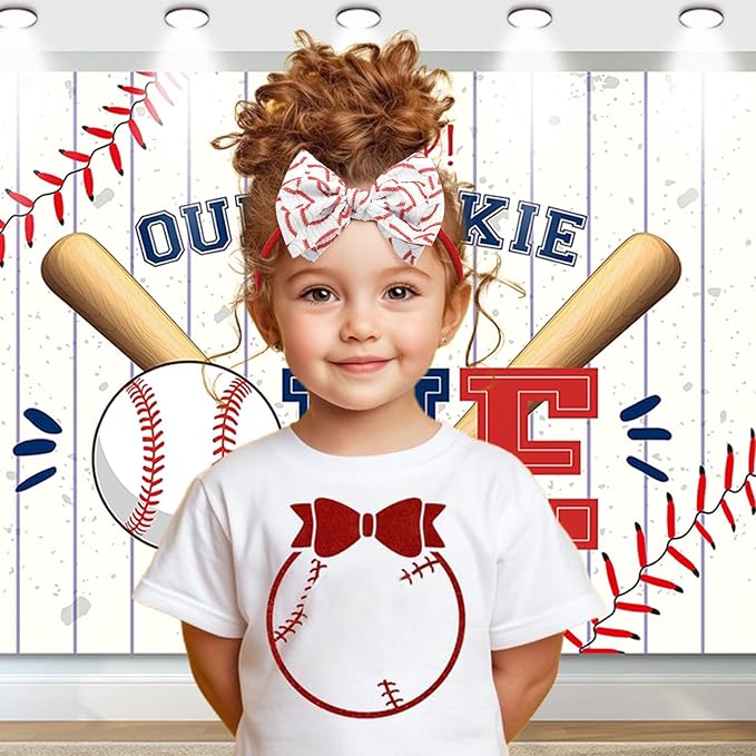 3PCS Baseball Hair Bows for Baby Girls Toddler Newborn Infant Headbands Softball Hair Accessories Baby Blue Headband for Sport Parties