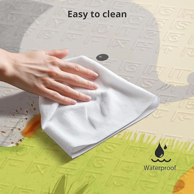 UANLAUO Foldable Baby Play Mat,71x59 Inches Playmat for Indoor and Outdoor, Reversible Foam Padded Perfect for Playtime and Tummy Time, Waterproof Baby Crawling mat Play for Infants, Toddlers and Kids