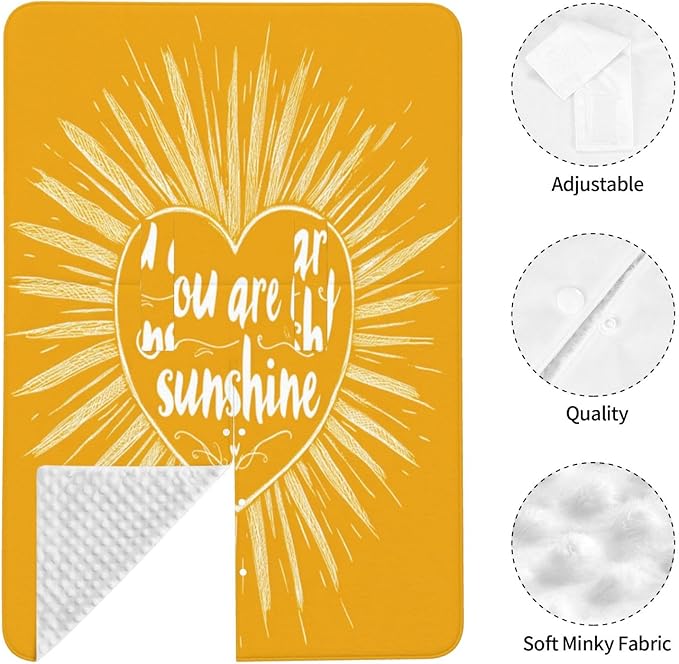 Heart-Shaped Sun You are My Sunshine Car Seat Covers for Babies, Infant Car Seat Canopy, Mom Nursing Breastfeeding Covers, Warm Carseat Canopy for Newborn