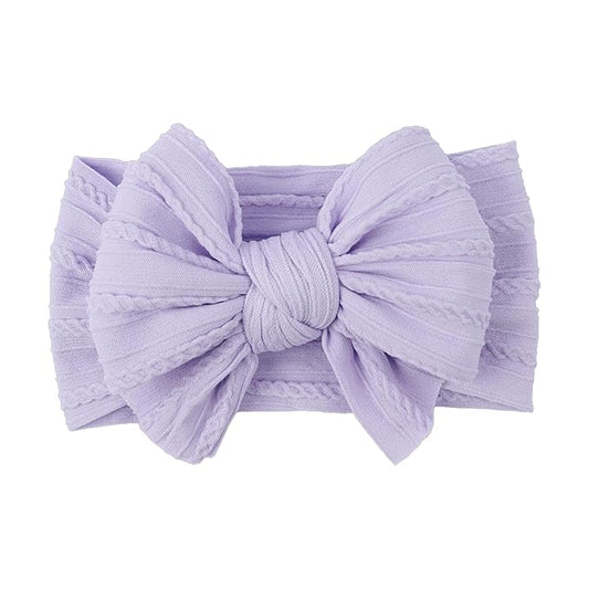 LemonSpace Handmade Baby Girls Bows Soft Stretchy Nylon Hair Bands Hair Accessories Baby headbands with Bows for Newborn Baby Girls Infant Toddlers Kids(Violet)