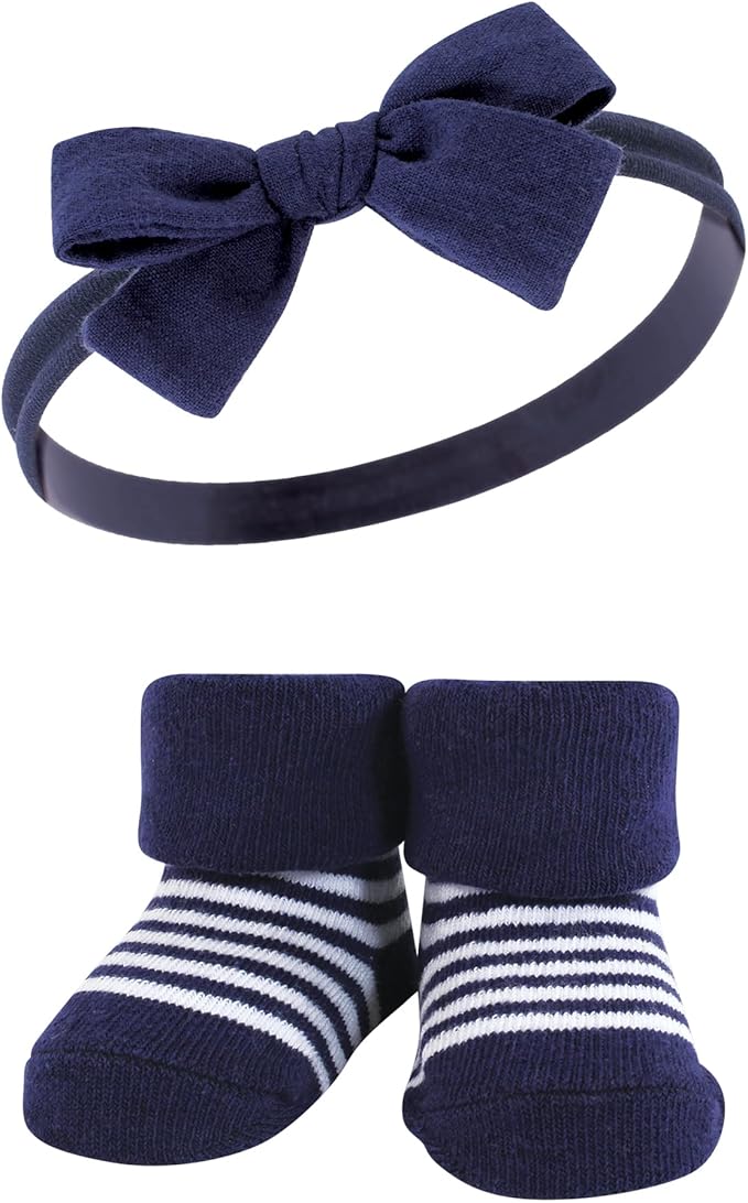 Hudson Baby Girl's Headband and Socks Giftset