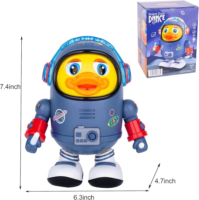 Baby Toys, Electric Space Duck, Electric Music Toy,Electric Toys with Lights and Sounds, Moving Walking Dancing Toys for Toddler (Space Duck)