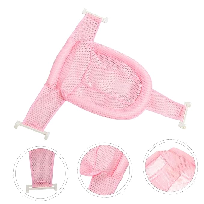 HEMOTON Secure Baby Bathing Bath Seat Net Non-Slip Bath Mat for Infant Baby Tub Support