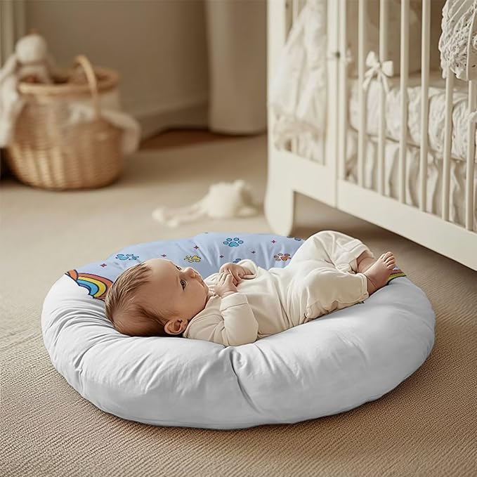 Newborn Lounger Cover, Dog Paw Design Soft Newborn Lounger Cover Elastic Waterproof Baby Lounger Cover Comfortable Infant Recliner Cover for Girls Boys