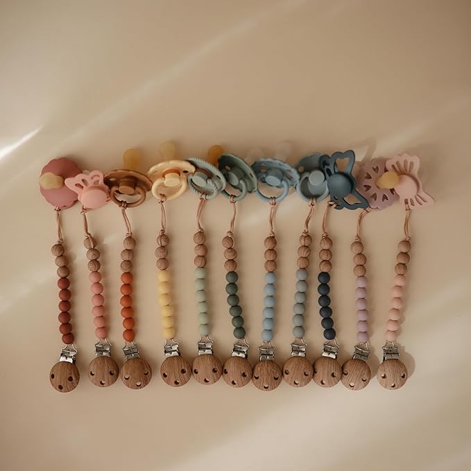 FRIGG Butterfly Anatomical SilkySoft Silicone Baby Pacifier | Made in Denmark | BPA-Free (Sage/Great Gray 0-6 Months)