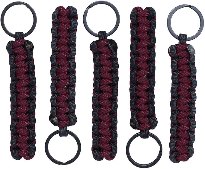 BubbasGarageTv - Large Heavy Duty Paracord Zipper Pulls (Maroon)