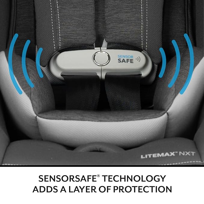 Evenflo LiteMax NXT Rear-Facing Lightweight Preemie and Infant Car Seat 3-30lbs. with SensorSafe. Easy Install with Base (Primrose Pink)