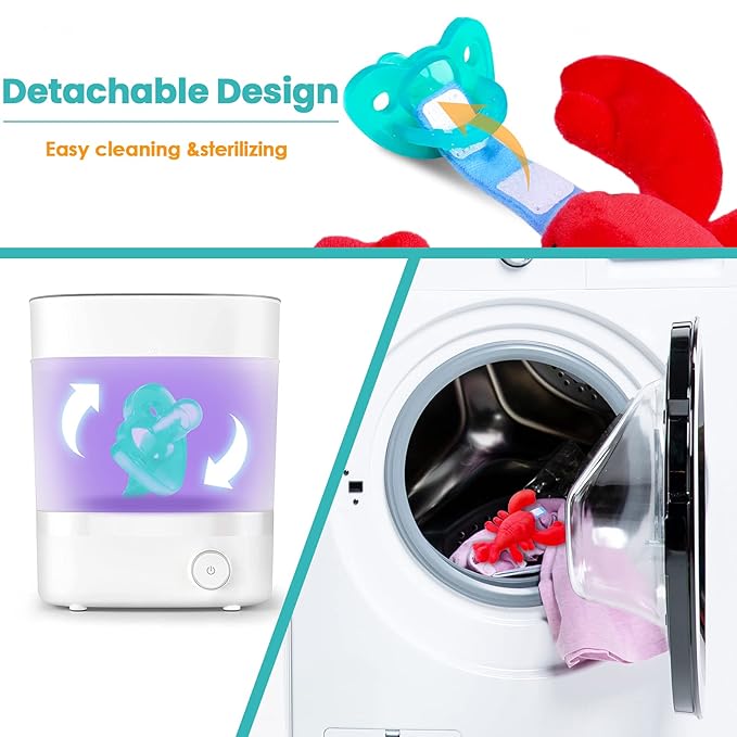 NiBaby Pacifier with Infant Plush Pacifier Holder, BPA Free Silicone Teether Soothie Snuggle Pacifier with Detachable Soft Hand-Hold Stuffed Animal for 0+ Months Newborn Baby All Ages (Lobster)