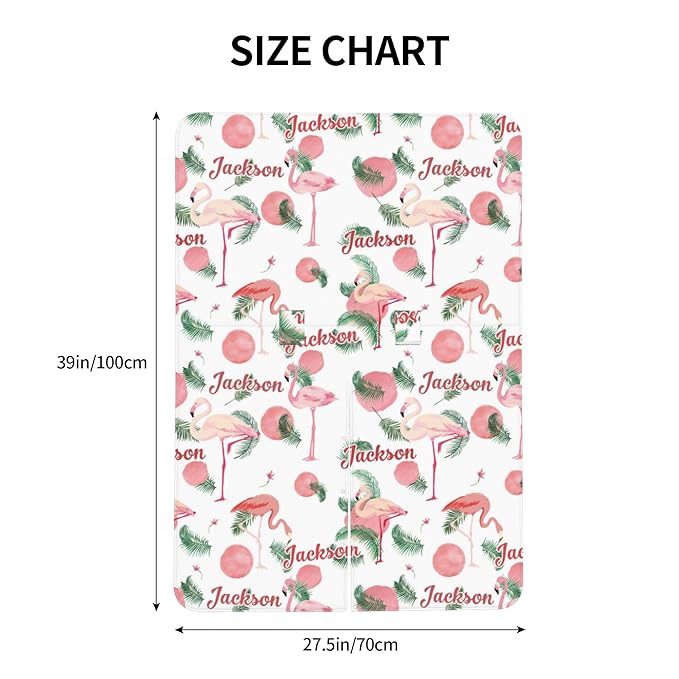 Personalized Car Seat Covers for Babies Custom Name Car Seat Canopy for Newborn Baby Boys Girls 2 in 1 Mom Nursing Breastfeeding Covers Flamingo Minky Baby Carrier Covers with Peekaboo Opening