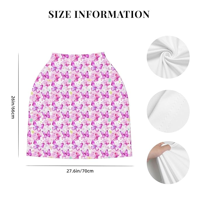 Butterfly Baby Car Seat Covers Canopy Covers Baby Multi-Use Car Seat Canopy Carrier Cover, Breathable Breastfeeding Cover Boys & Girls