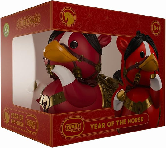 TUBBZ Boxed Edition: Chinese New Year of The Horse Cosplaying Rubber Duck Vinyl Figure – Official Collectible for The Lunar New Year