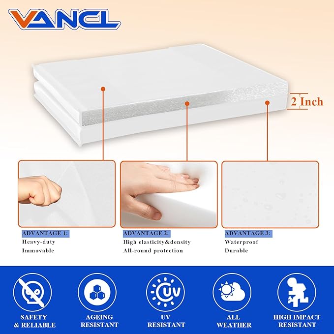 Gym Wall Padding for Gym Wall Pad for Kids Wall Padding 2" Thick Gym Padding for Wall Mat 4" Thick Wall Protection Pads, Durable Waterproof Wall Pad for Safety[Colorful]