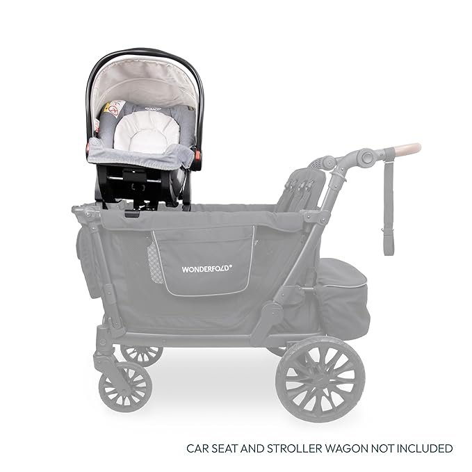 WONDERFOLD Infant Car Seat Adapter for Graco Car Seat - Full 360-Degree Rotation, Easy to Install & Folds with Wagon Stroller (W4 Series, Not Compatible with L & Pro)