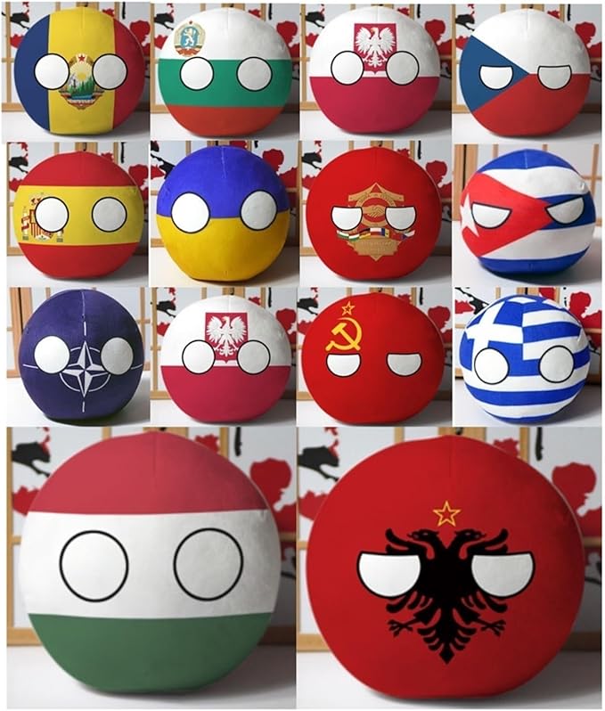 20cm Poland Ball，United States, Canada, Country Balls Italy, France, Country Ball, Anime Cosplay, Plushies，Countryballs (Color : Italy, Size : 20cm)