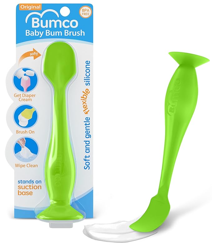 Bumco Diaper Cream Spatula - BPA-Free Diaper Bag Essentials, Soft Butt Spatula Baby, Mom-Invented Butt Paste Spatula, Bumco Diaper Cream Spatula, Flexible Diaper Cream Applicator, Baby Bum Brush