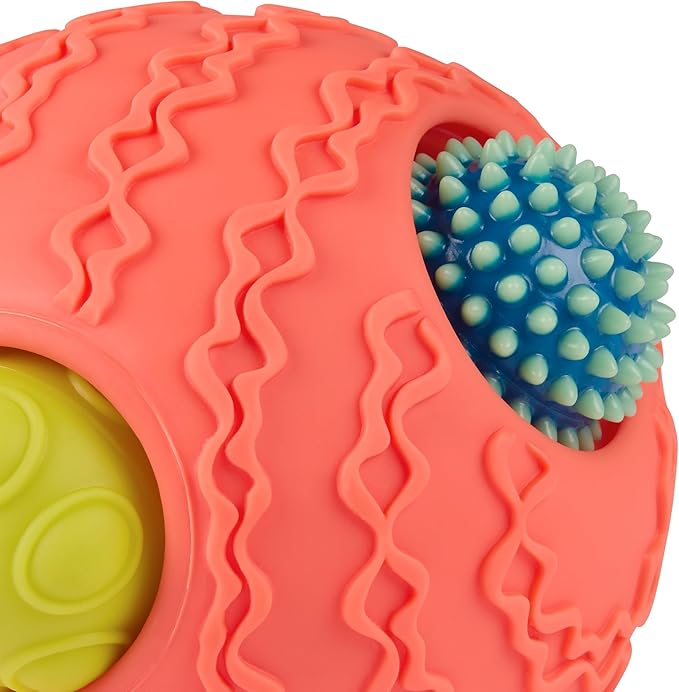 B. toys – Sensory Baby Toys Set with Textured Balls – 6 Pieces Development Set with Large Ball & 5 Small Balls with Different Textures for Tactile Stimulation & Motor Skills Development, 6+ Months