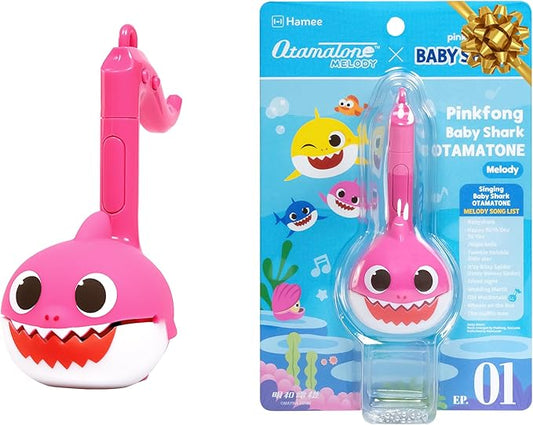 Otamatone Melody [Special Baby Shark Edition] Portable Mini Size Electronic Keychain Musical from Japan – by Maywa Denki [English Instructions] – Mommy Shark