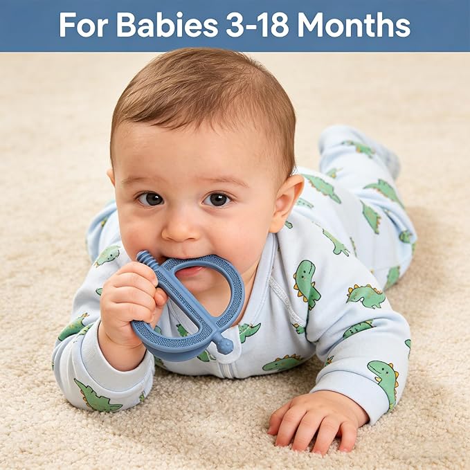 YAPROMO Silicone Teether Toys for 0-36 Months Babies, Teether Tubes for Teething Pain Relief - Anti-Choking Straw Tube Design, Sensory Teething Toys for Infants & Toddlers