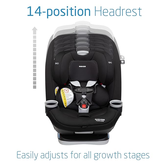 Maxi-Cosi Magellan LiftFit Convertible Car Seat, 5-in-1, Converts from Rear Facing Car Seat to Forward Facing Car Seat and Booster Car Seat, (5-100 lbs), From Birth to 10 Years, Essential Black