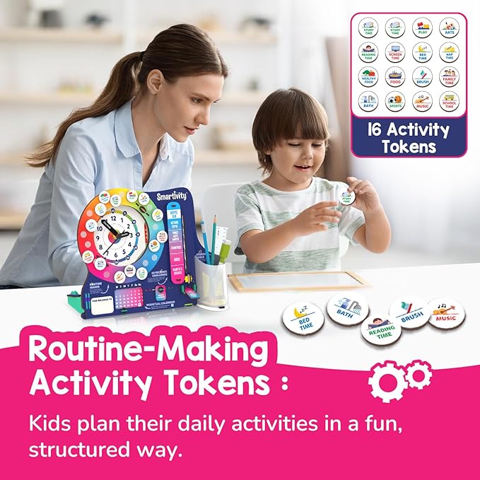 Smartivity DIY Interactive Clock with Stationary Organiser for Kids Ages 8-14 | Features an Infinity Calendar | Birthday Gift for Boys&Girls | STEM Educational Toy for 8,9,10,11,12,13,14 Years
