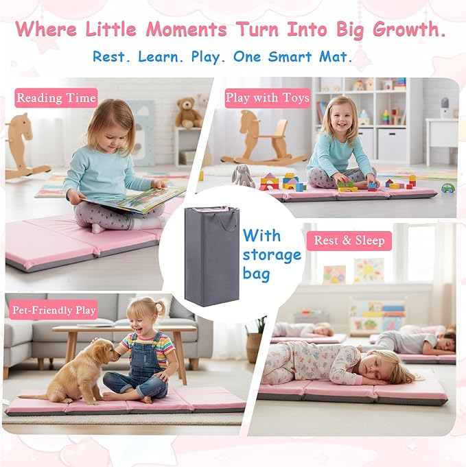 Tiita Kids Nap Mat, Foldable Play Mat, Sleeping Pad