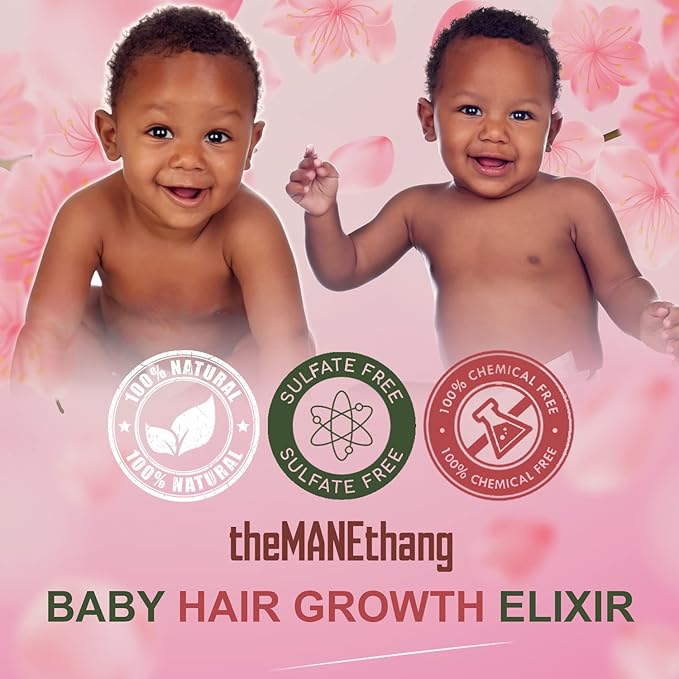 Baby Hair Growth Oil - Organic Newborn Oil with Coconut, Olive, Castor, and Tea Tree Oils