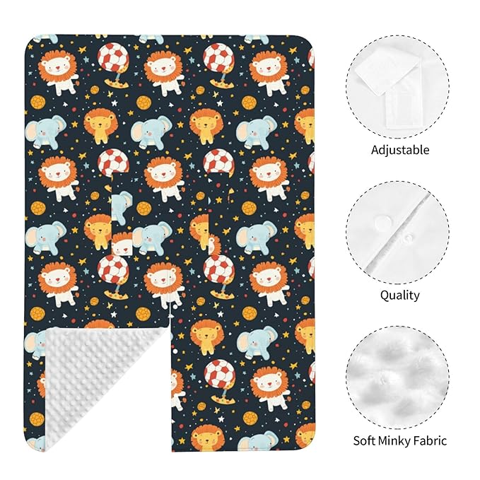 Little Elephant and Lion Baby Car Seat Canopy and Nursing Cover for Breastfeeding Multi-Use Cover Lightweight Infant Stretchy Carrier Carseat Winter Cover for Newborn Girls Boys