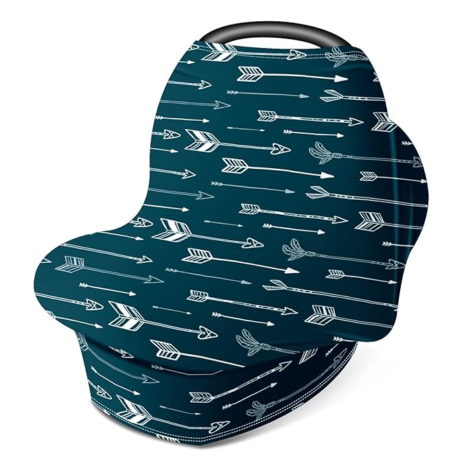 Baby Car Seat Stroller Covers Indian Arrows Nursing Cover Breastfeeding Scarf Soft Breathable Stretchy Coverage Carseat Canopy Cover for Boys and Girls Soft Breathable Multi Use