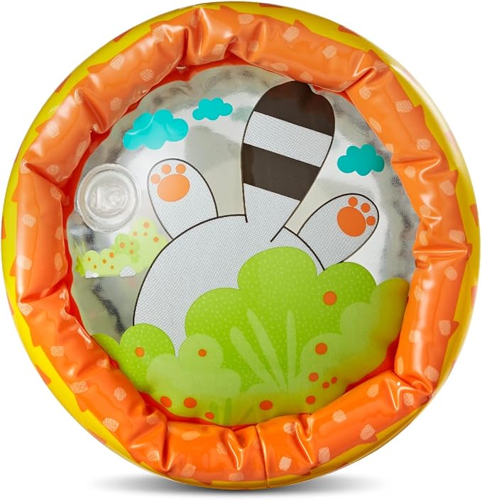 Infantino Jungle Peek & Roll - Encourages Crawling, Inflatable Activity Toy with Bouncing Balls Inside, Fun & Friendly Animal Characters, Helps Gross Motor Skill Development, for Babies 6M+