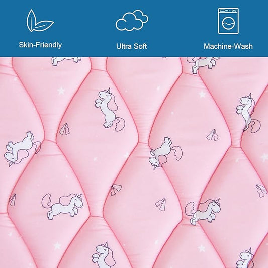 Foam Baby Play Mat 50" X 50", Play Mat for Babies and Toddlers, Baby Floor Playmat Non Slip, Thick One-Piece Crawling Mat, Easy Clean, Pink Print