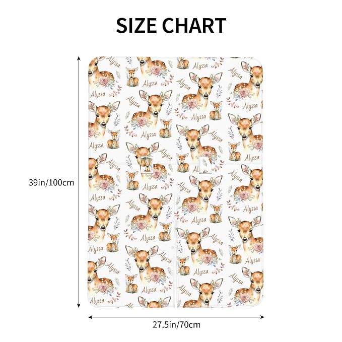 Personalized Winter Carseat Cover for Baby Custom Name Car Seat Canopy for Newborn Baby Boys Girls 2 in 1 Mom Nursing Breastfeeding Covers Deer Minky Baby Carrier Stroller Covers