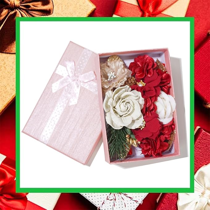 Baby Girl Flower Headbands for Christmas, 3pcs Elastic Nylon Floral Hair Band, Bows Wrap for Infant Newborn Toddler
