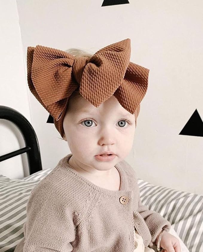 Baby Headbands for Girls Nylon Hair Bows Turban Knotted Headwraps for Newborn Infant Toddlers Kids