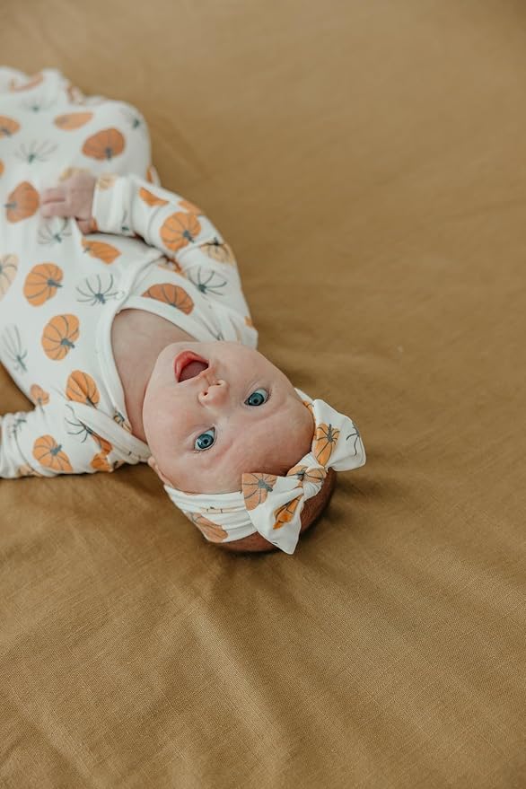 Copper Pearl Baby Bows: Stylish Headbands for Baby Girls, Premium Soft and Stretchy Baby Headbands, Perfect for Newborns, Trendy Designs - Karver