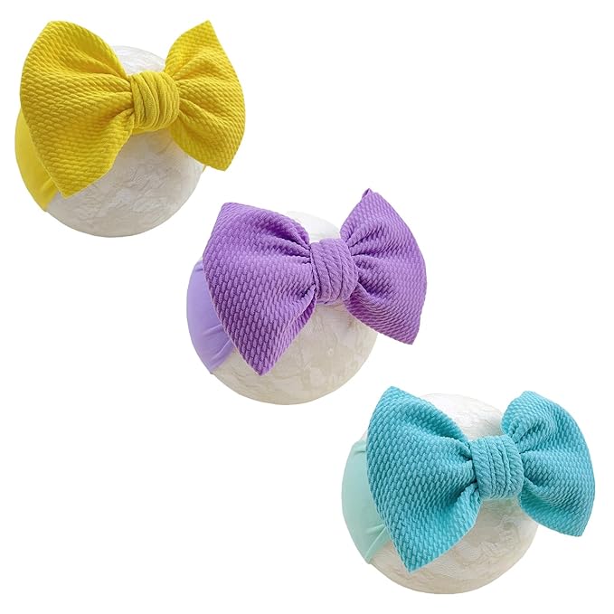 Baby Girl Headbands Nylon Bow Hair Accessories for Newborn Infants Toddlers (Y04, FZ)