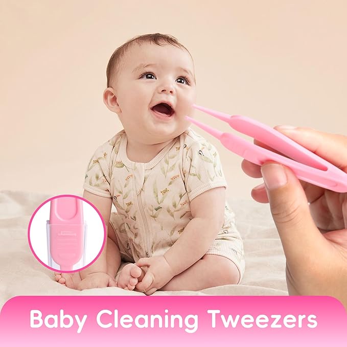 Replacement for Nosefrida Nasal Aspirator Filters, 100 Count Premium Baby Nasal Aspirator Hygiene Sponges with Nose Cleaning Tweezers (Purple)