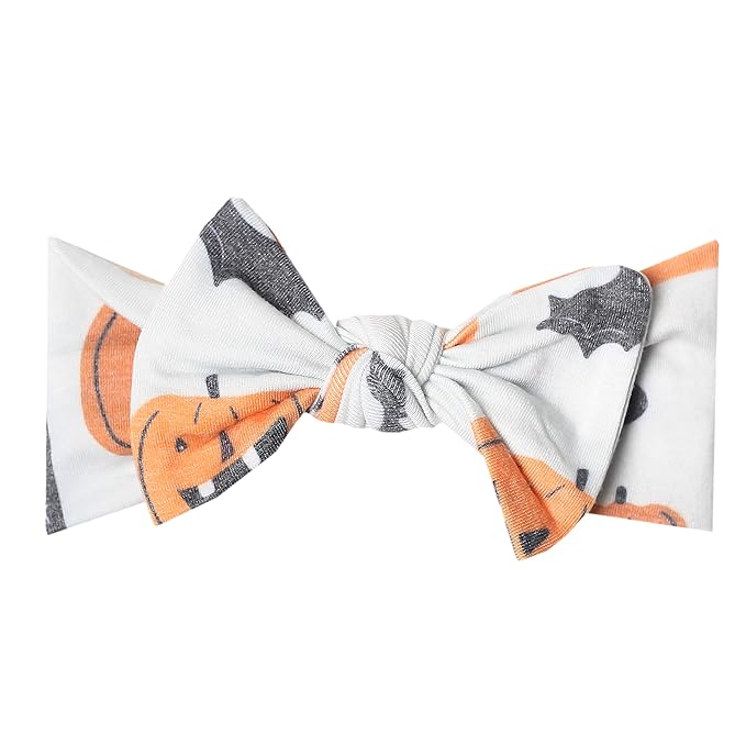 Copper Pearl Baby Stretchy Soft Knit Headband Bow Trick