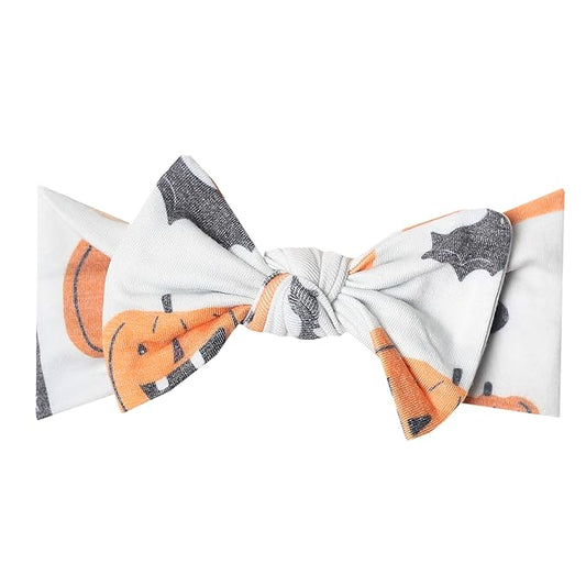 Copper Pearl Baby Stretchy Soft Knit Headband Bow Trick