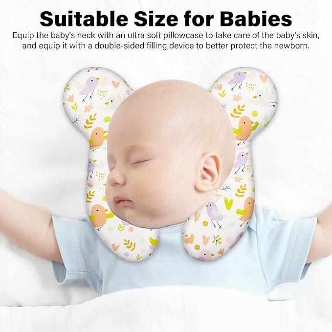 Baby Neck Pillow - Upgraded Baby Support Travel Head Pillow, Portable Headrest for Toddlers & Children for Car Rides, Planes, Road Trips (A1)