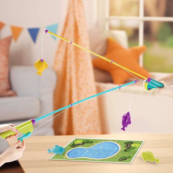 Battat – Play Rod & Reel – Wind – Up Magnetic Lure – 2 Rods & 4 Colorful Fish – Beach & Water Toys – 3+ Years– Magnetic Fishing Set