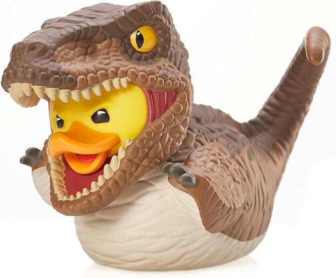 TUBBZ Boxed Edition: Jurassic World Rebirth - Velociraptor Cosplaying Rubber Duck Vinyl Figure