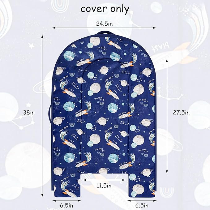 Hooyax Baby Lounger Cover, 100% Cotton Baby Nest Cover, Baby Lounger Replacement Cover，Reversible Newborn Lounger Cover for Boys Girls, Planet (Cover Only)