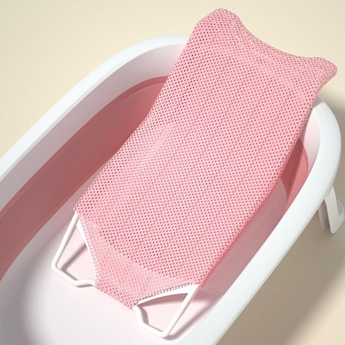 Fafeicy Baby Bath Seat Support Net Non Slip Mesh Cushion Portable for Newborns to Toddlers