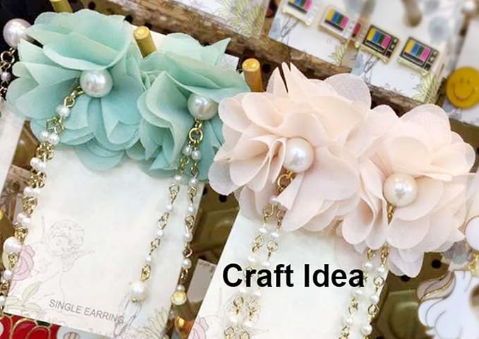 YYCRAFT Pack of 30 Chiffon Flower 1.5" Hair Flower Headband-Mix Color