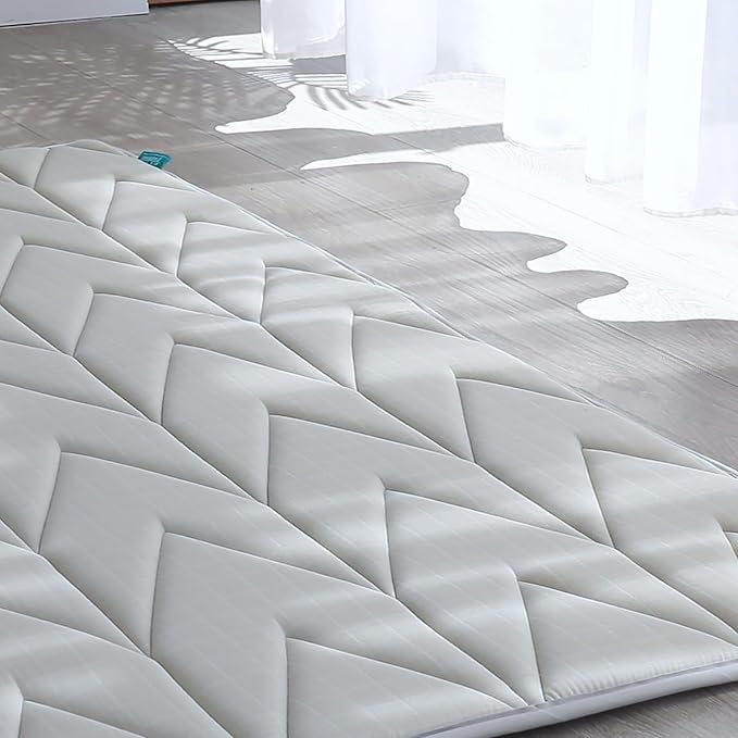 Biloban Foam Muslin Play Mat 71×59, Fits for Dripex & Suposeu Playpen, One-piece Crawling Mat for Baby & Toddler to Play on Floor, Non Slip, Grey