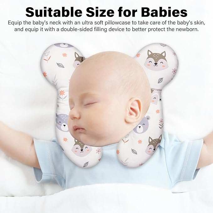 Baby Neck Pillow - Upgraded Baby Support Travel Head Pillow, Portable Headrest for Toddlers & Children for Car Rides, Planes, Road Trips (A3)
