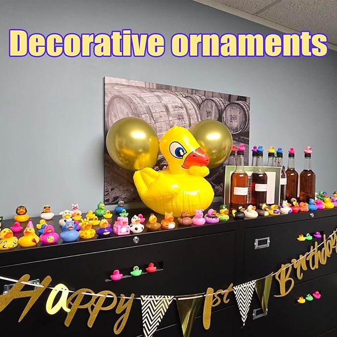 LINICE 50 Pcs Rubber Ducks, Random Assortment Ducks Bulk, Mini Rubber Duckies for Toddler Baby Bath Toys, Kids Bath Pool Toys Birthday Gifts Party Favors