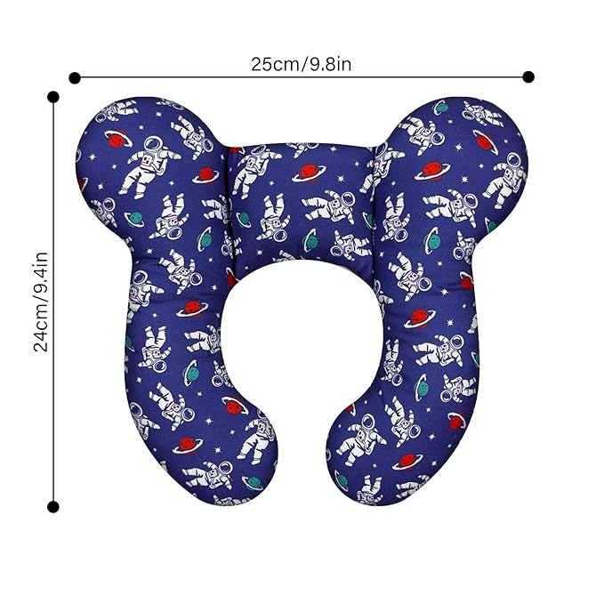 Baby Neck Pillow - Upgraded Baby Support Travel Head Pillow, Portable Headrest for Toddlers & Children for Car Rides, Planes, Road Trips (A12)