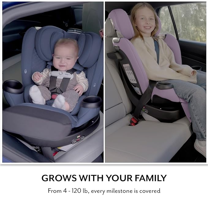 Evenflo Gold Revolve360 Extend All-in-One Rotating Car Seat with Green & Gentle Fabric (Emerald)